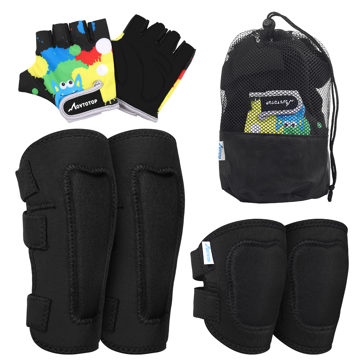 Cycling Gear Padding - MOVTOTOP Protective Gear Set Kids Sports