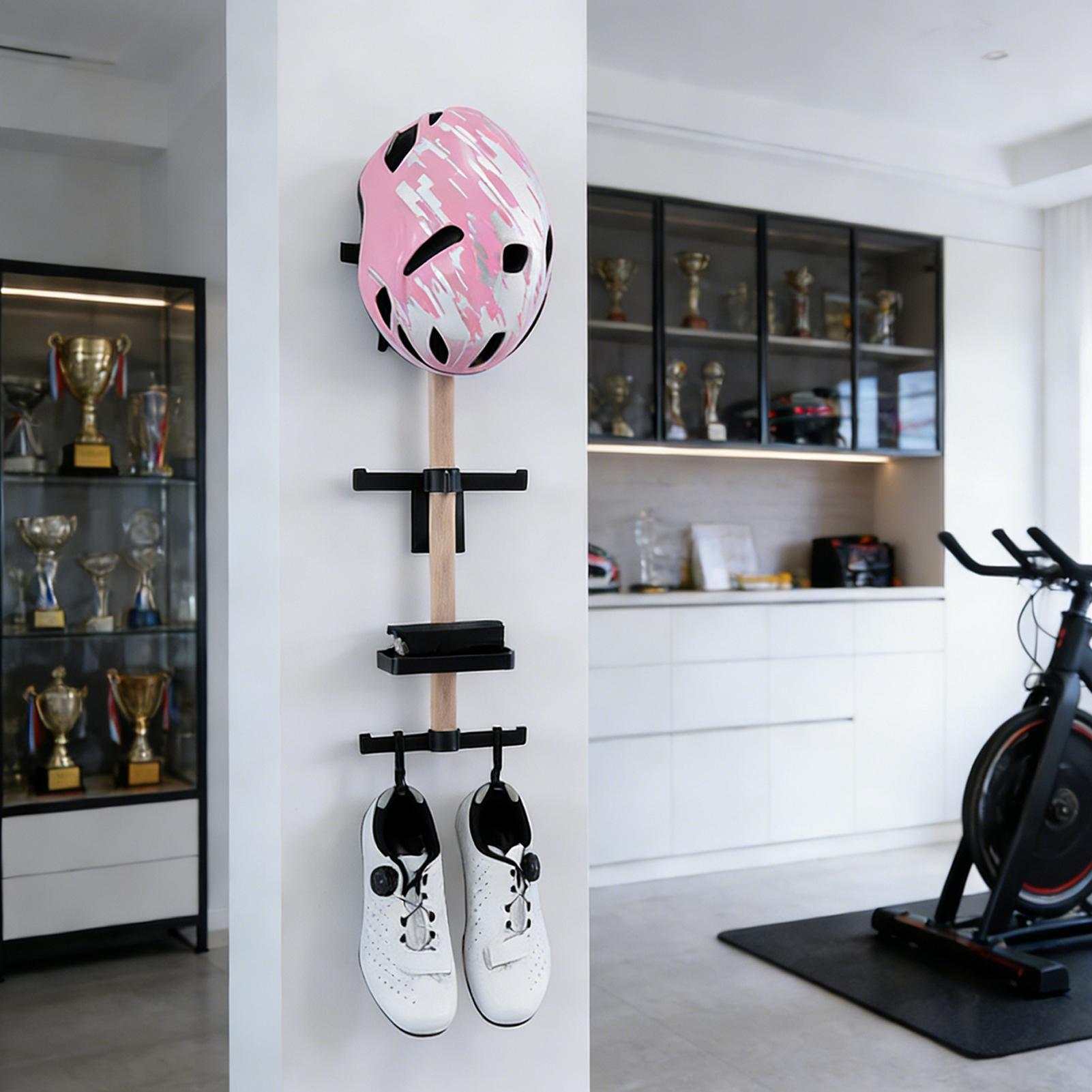 Cycling Gear Organiser - Bike Gear Wall Storage Rack, Space-Saving