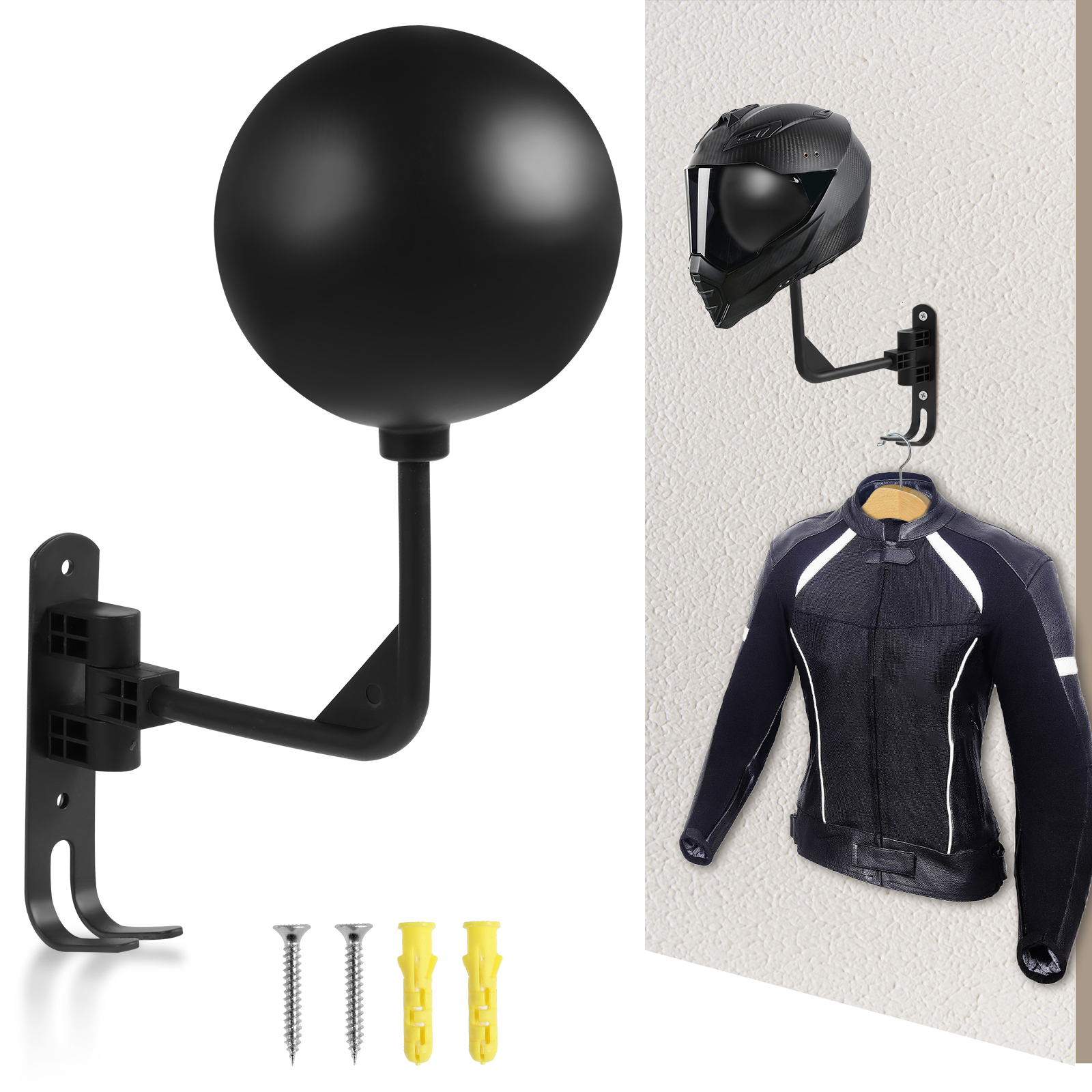 Cycling Gear Wall Mount - Wall Mount Helmet Holder Motorcycle Helmet