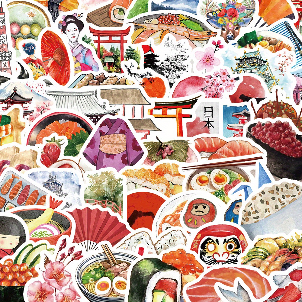 64pcs Watercolor Japan Travel  - Cycling Gear Japan avaliação e preço