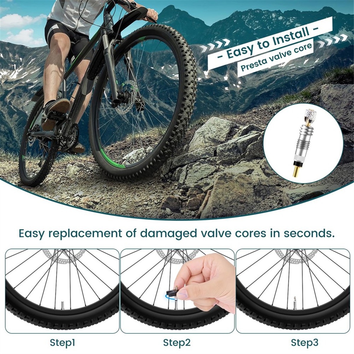 AA25 20Pcs Professional Brass  - Road Bike Tire avaliação e preço