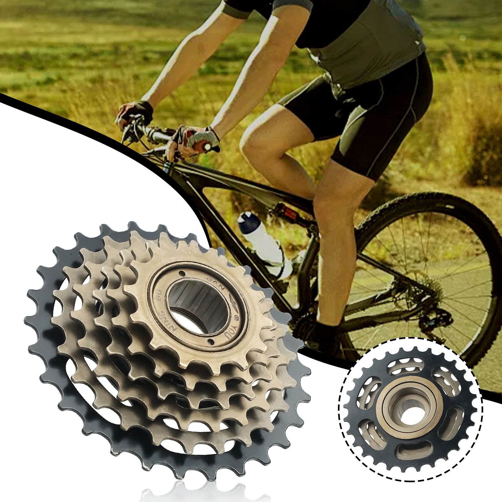 1pc Bike Screw On Freewheel 6  - Cycling Gear Parts avaliação e preço