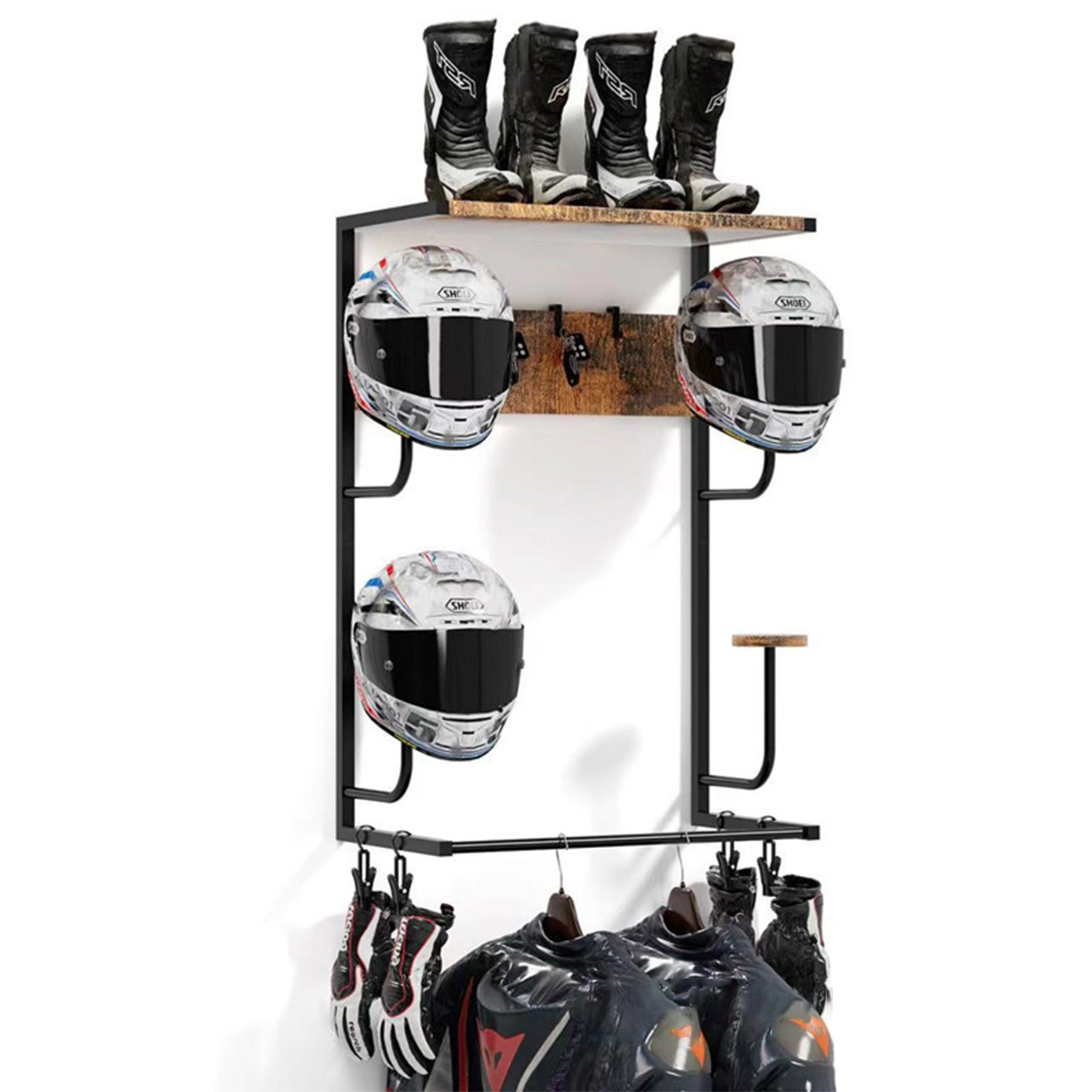 Motorcycle Helmet Holder, Wall - Cycling Gear Wall Mount avaliação e preço