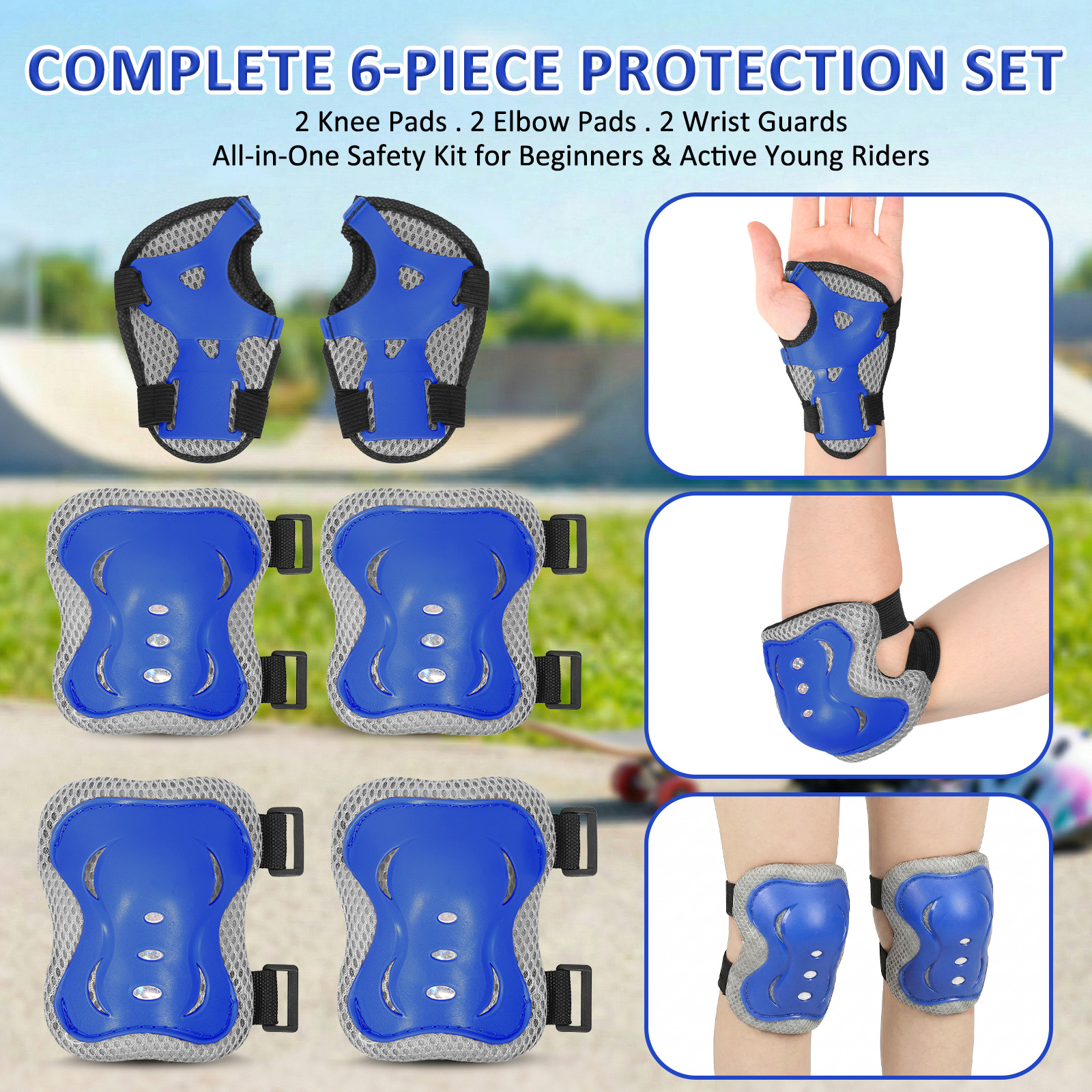 6 in 1 Knee Pads and Elbow Pad - Cycling Gear Padding avaliação e preço