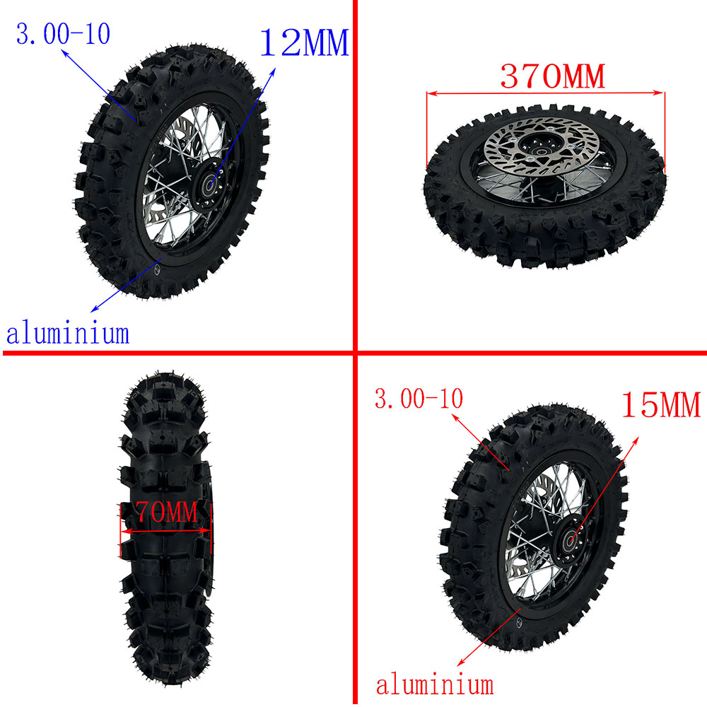 80/100-10 Front And Rear Wheel - Road Bike Tire avaliação e preço