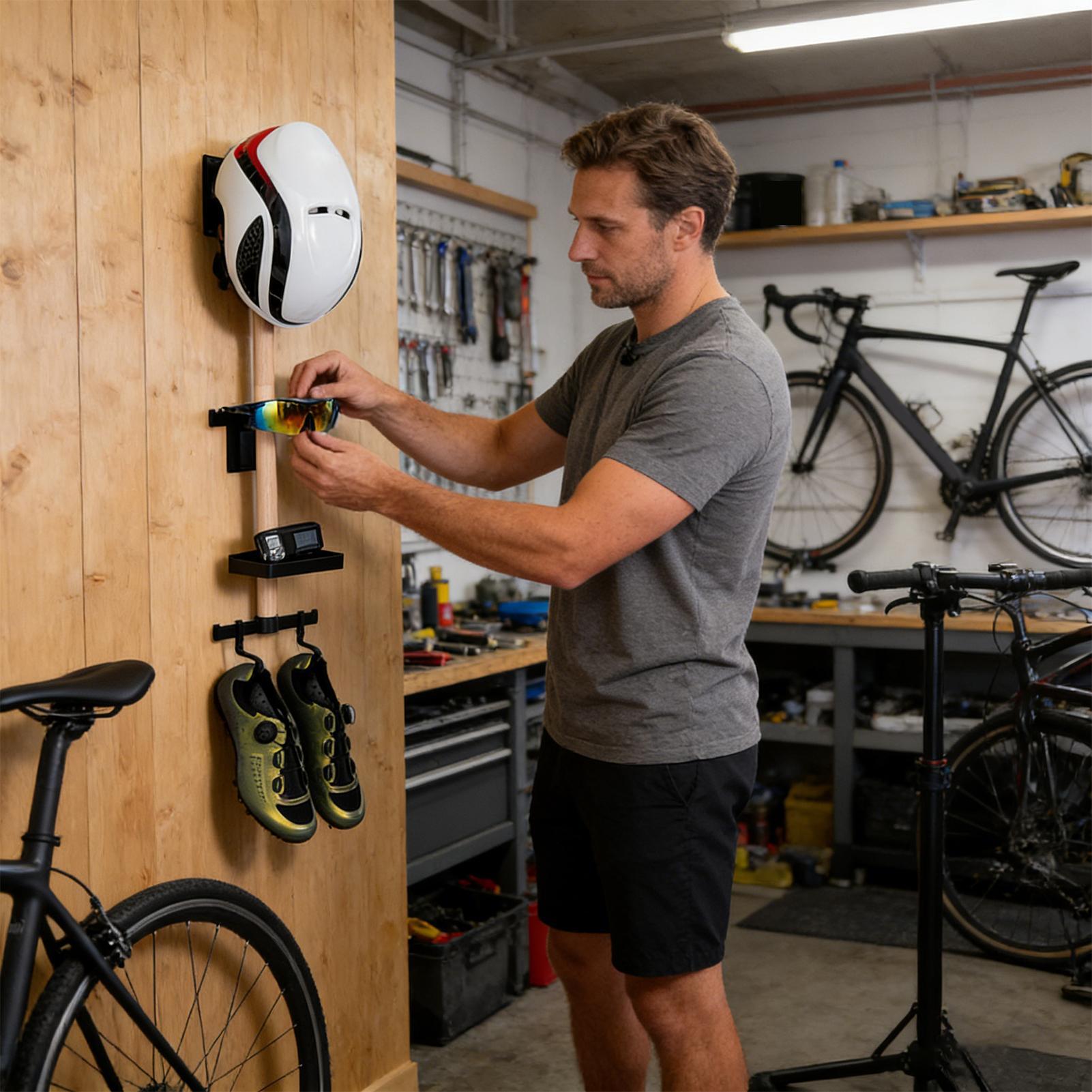 Vertical Cycling Gear Organize - Cycling Gear Wall Mount avaliação e preço