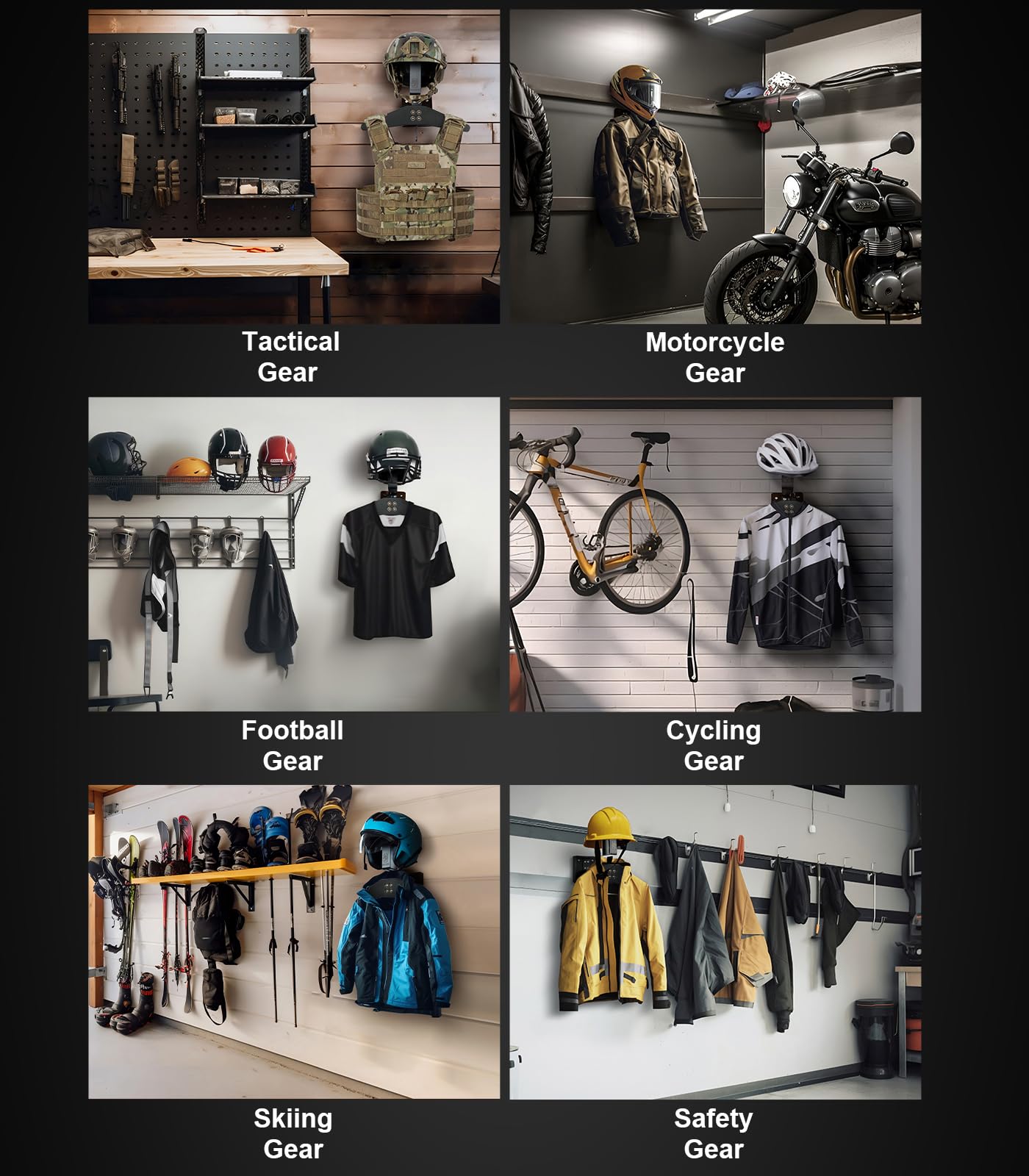 Motorcycle Helmet Holder Wall  - Cycling Gear Wall Mount avaliação e preço