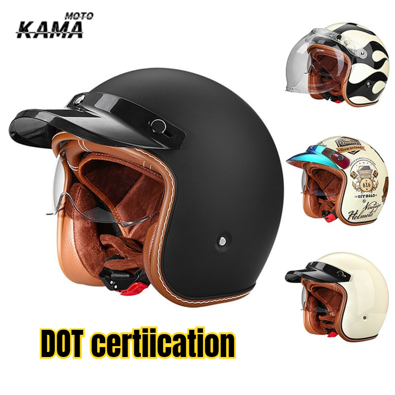 Motorcycle Helmet 3/4 Shell Mo - Vintage Cycling Gear avaliação e preço
