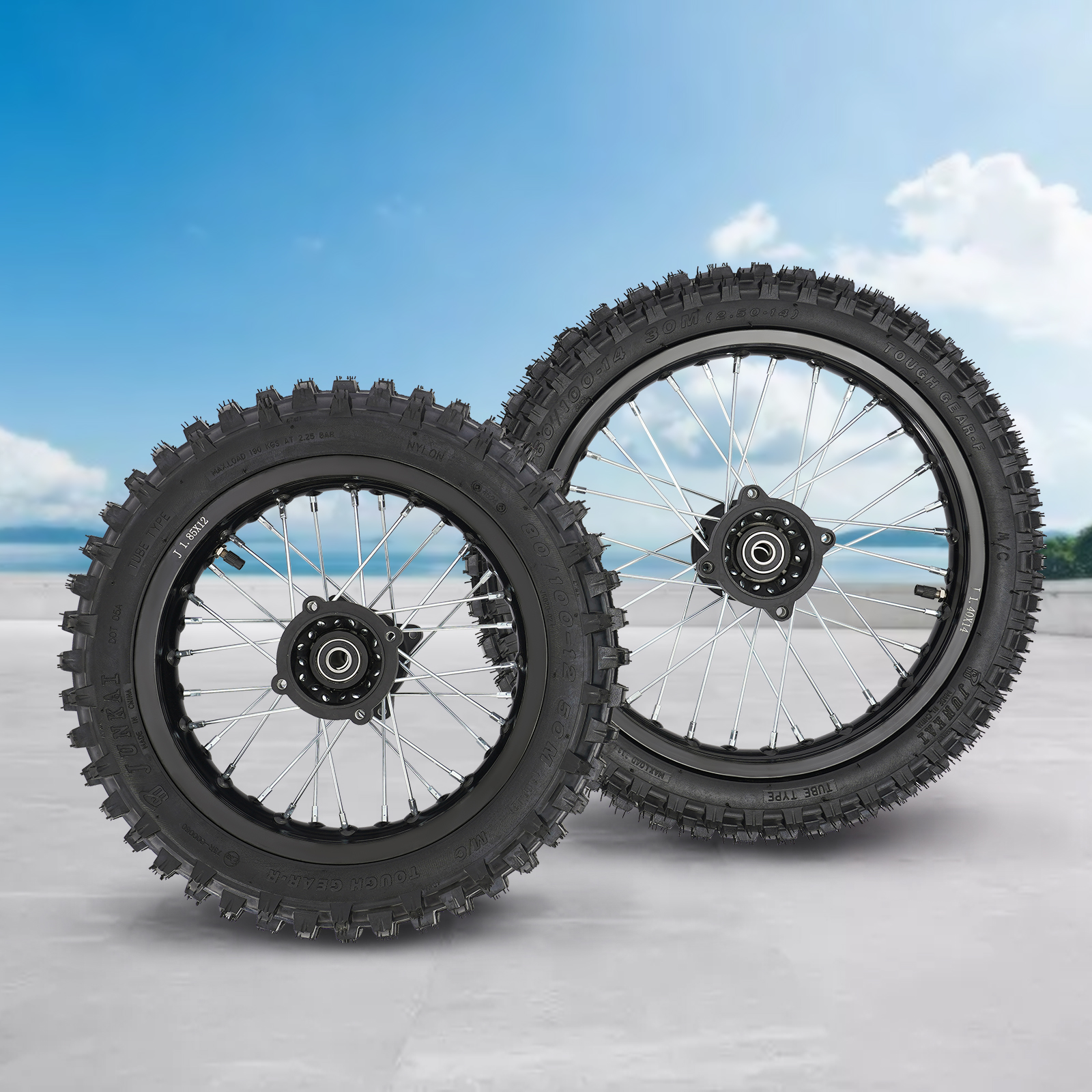 Front&Rear Wheel Set, 80/100-1 - Road Bike Tire avaliação e preço