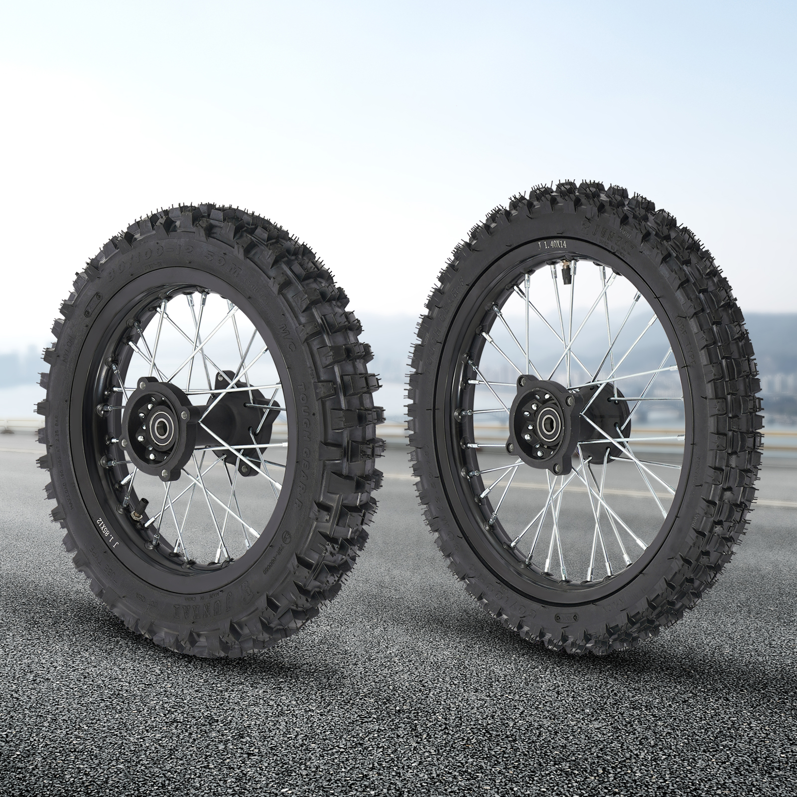 Front&Rear Wheel Set, 80/100-1 - Road Bike Tire avaliação e preço