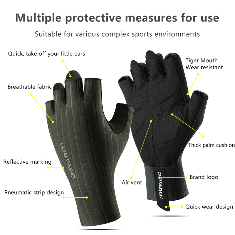 Summer Breathable Half Finger  - Cycling Gear Padding avaliação e preço