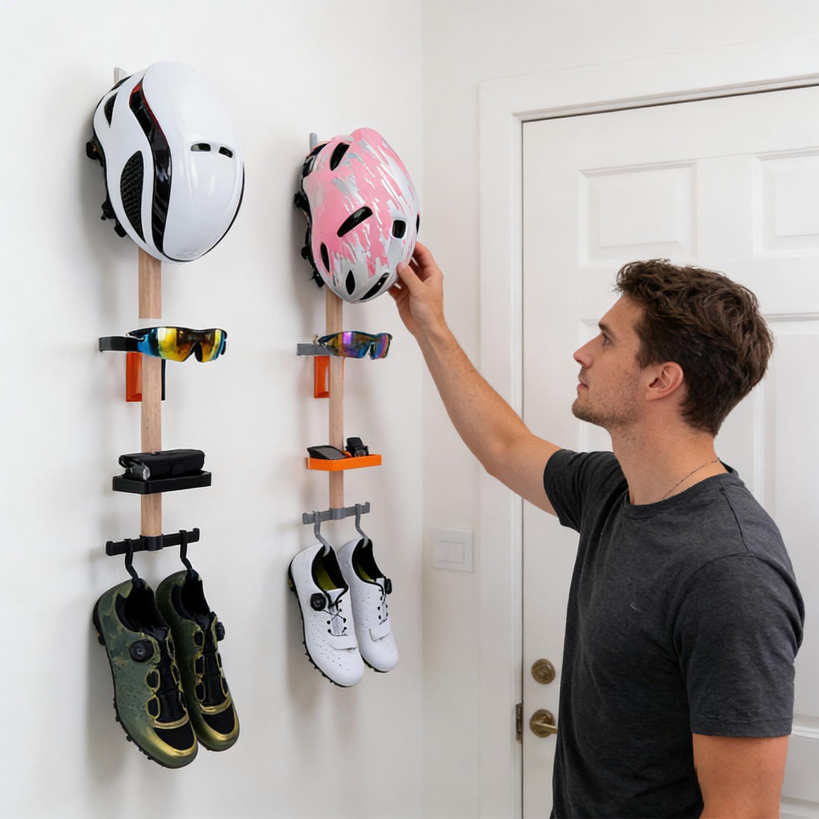 Bike Gear Wall Storage Rack, S - Cycling Gear Organiser avaliação e preço