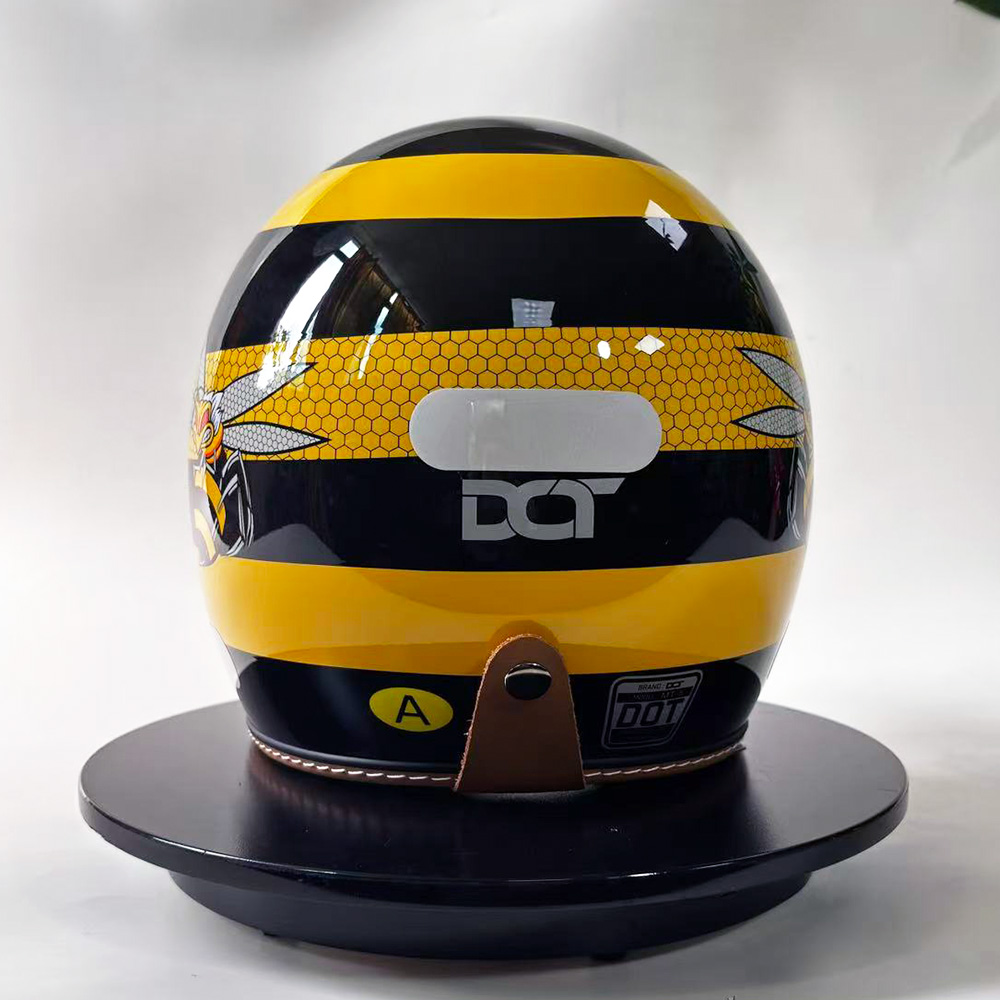New Retro Motorcycle Helmet Ye - Vintage Cycling Gear avaliação e preço