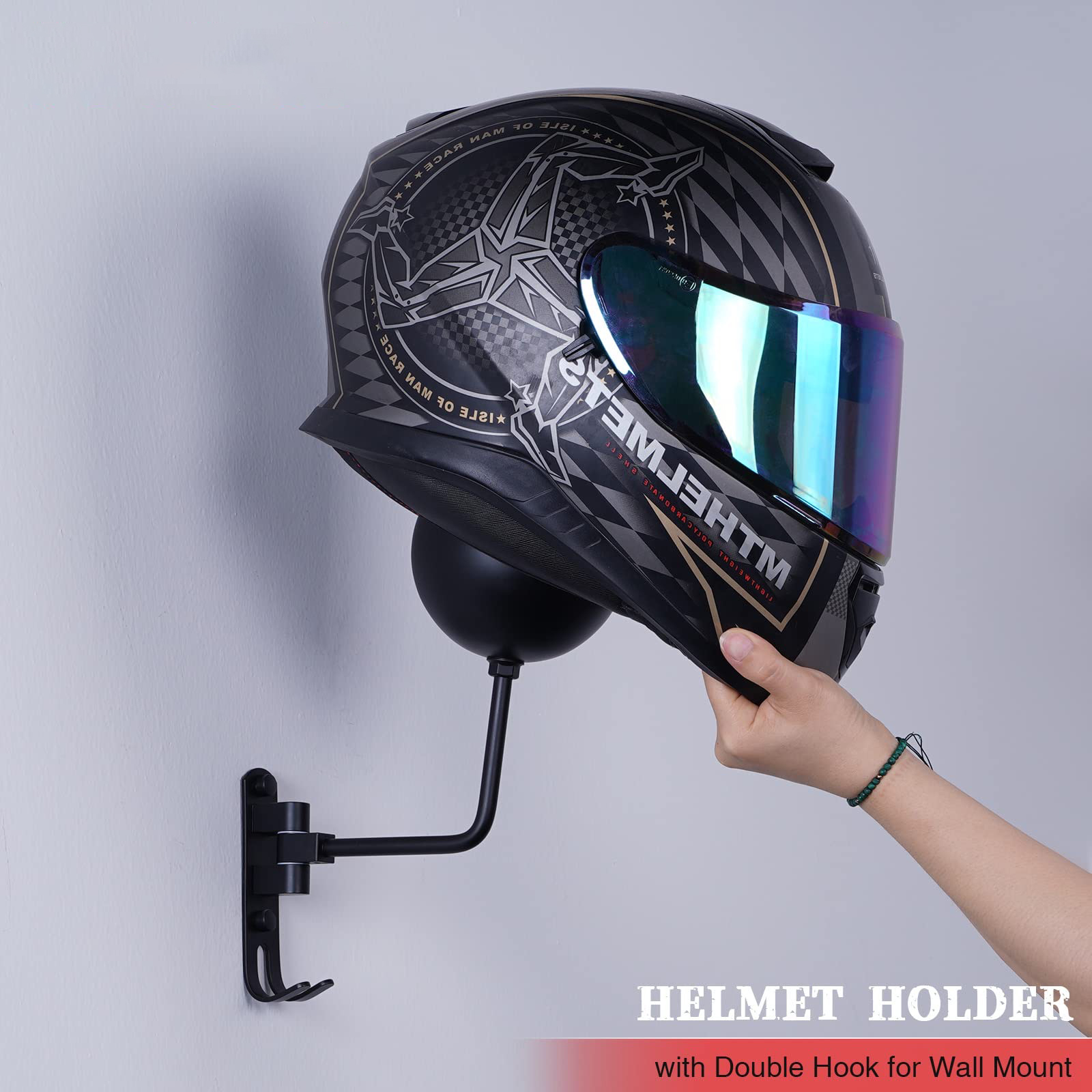 Motorcycle Helmet Wall Mount H - Cycling Gear Wall Mount avaliação e preço