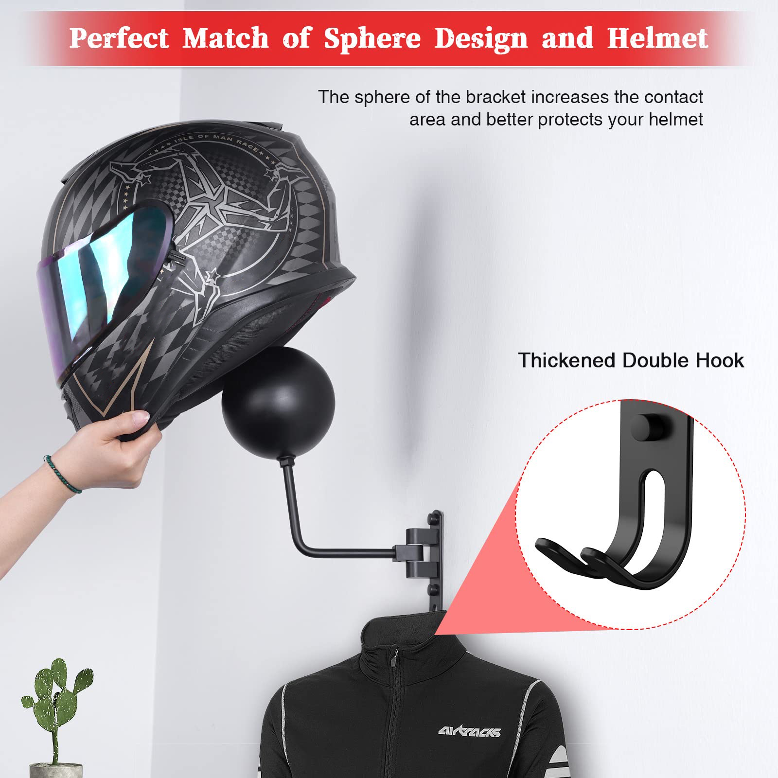 Motorcycle Helmet Wall Mount H - Cycling Gear Wall Mount avaliação e preço