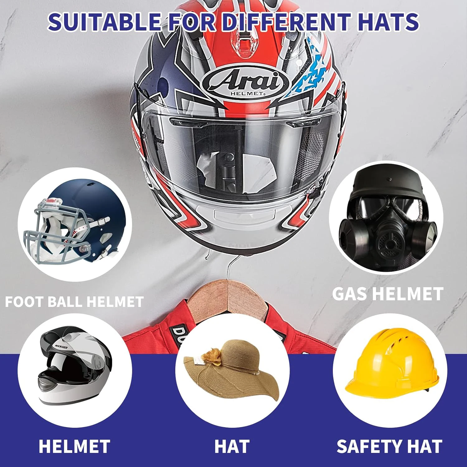 Motorcycle Helmet Rack Wall Mo - Cycling Gear Wall Mount avaliação e preço