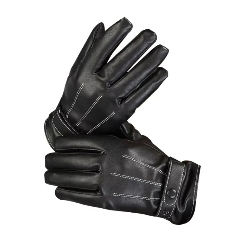 Men's Gloves PU Leather Plush  - Cycling Hand Gear avaliação e preço