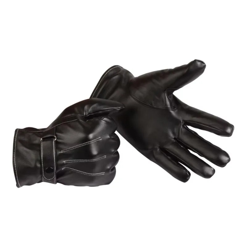 Men's Gloves PU Leather Plush  - Cycling Hand Gear avaliação e preço