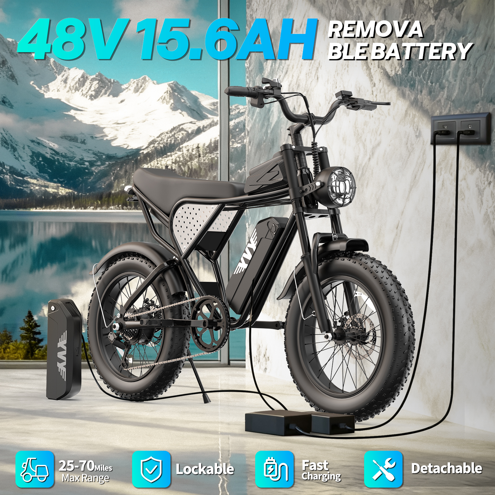 YVY K20 Lite 1200W Electric Bi - Road Bike Tire avaliação e preço